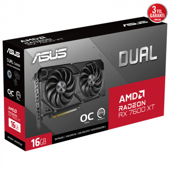 Asus DUAL-RX7600XT-O16G Gaming Ekran Kartı