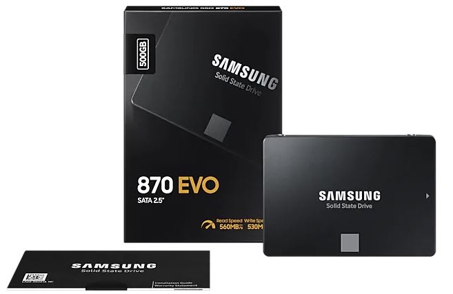 500GB SAMSUNG 870 560/530MB/s EVO MZ-77E500BW SSD (Resmi Distribütör Garantili) - 8. Görsel
