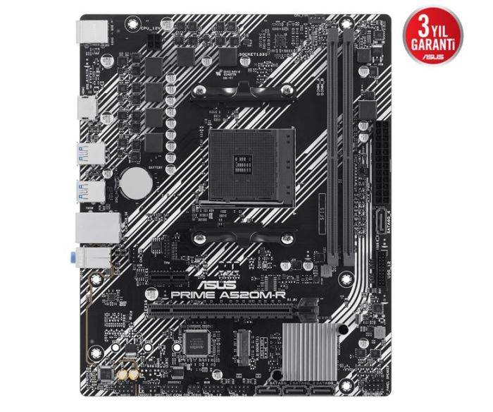 ASUS PRIME A520M-R DDR4 5100MHz mATX AM4 - 3. Görsel