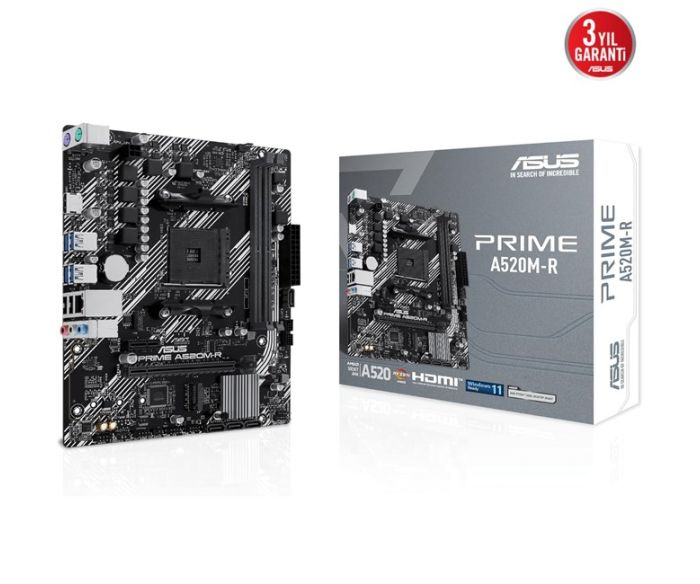 ASUS PRIME A520M-R DDR4 5100MHz mATX AM4 - 1. Görsel