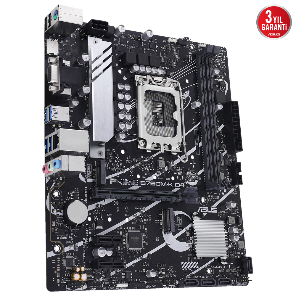 ASUS PRIME B760M-K D4 DDR4 5333MHz(OC) RGB M.2 mATX 1700p - 3. Görsel