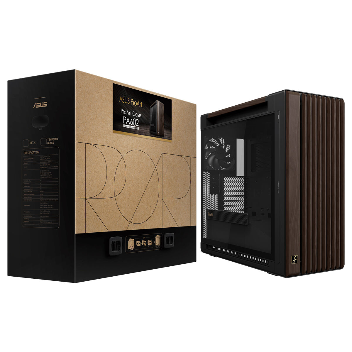 ASUS PROART PA602 WALNUT WOOD TG PWM MODERN BLACK - 1. Görsel