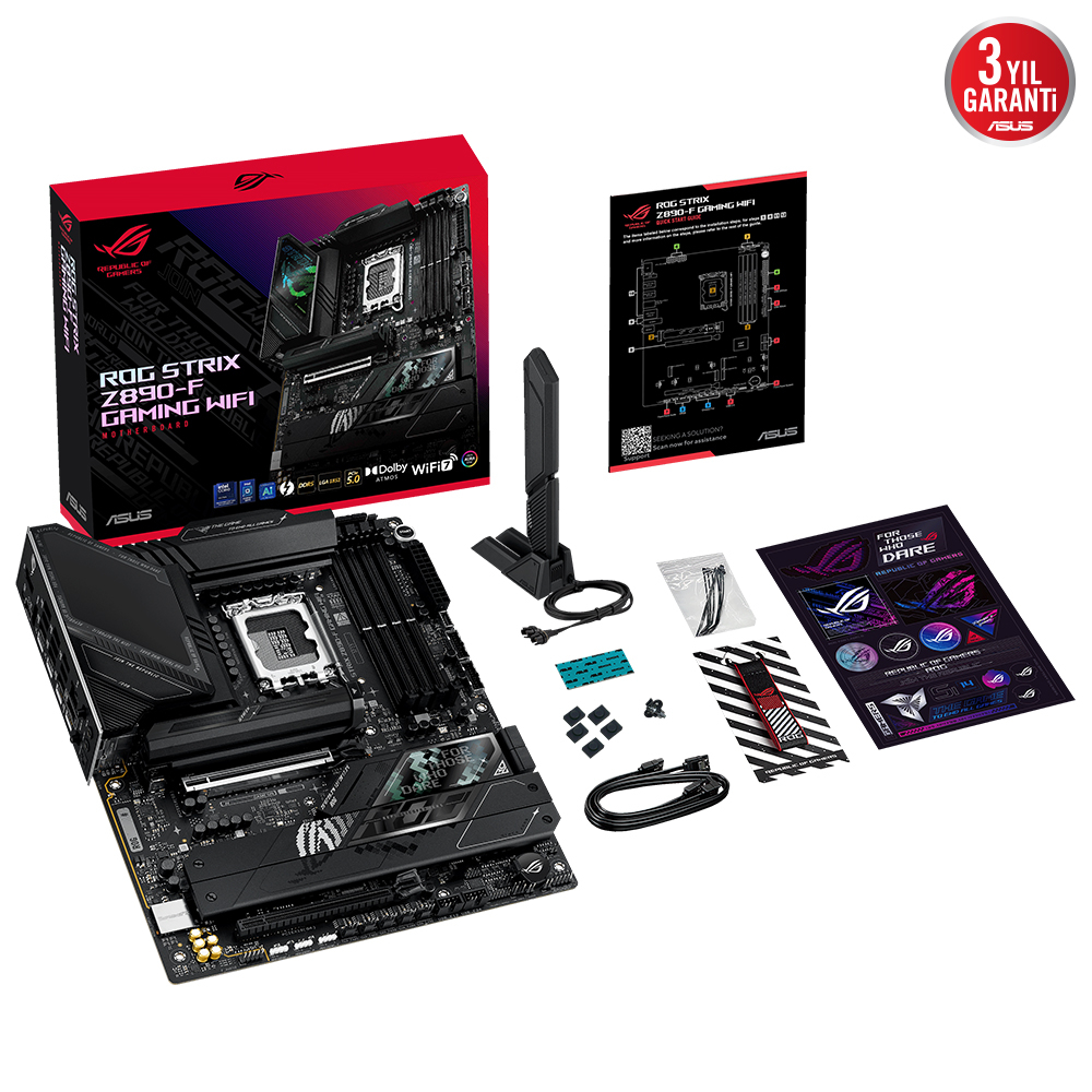 ASUS ROG STRIX Z890-F GAMING WIFI DDR5 5XM2 USB3.2 RGB LAN ATX - 10. Görsel