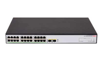H3C S1600V2-26P-HPWR 24 PORT 10/100/1000 370W POE +2SFP YÖNETİLEBİLİR  POE SWİTCH - 1. Görsel