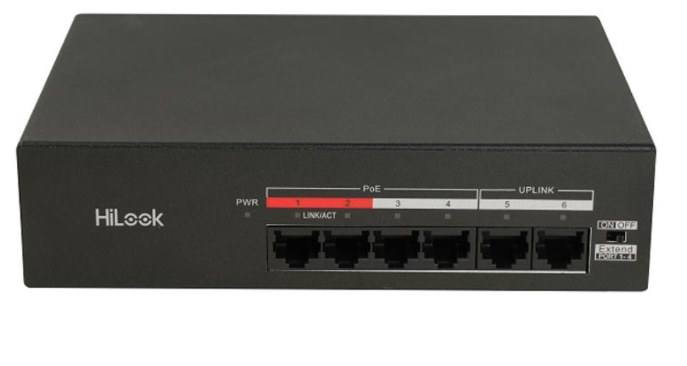 HILOOK NS-0106MP-35(O-STD) 4x10/100 MBPS POE RJ4 35W SWİTCH - 1. Görsel