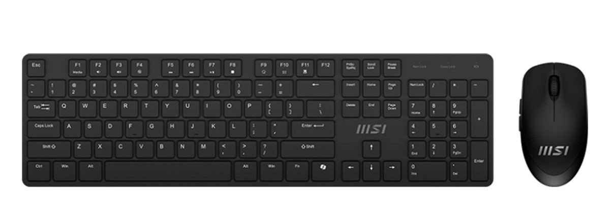 MSI FORGE K200 WIRELESS COMBO SIYAH KLAVYE MOUSE S - 1. Görsel
