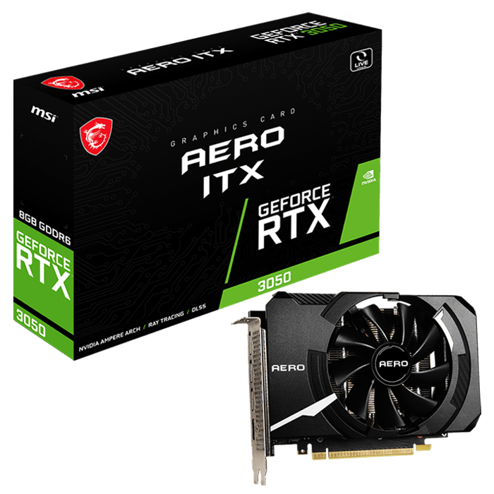 MSI GEFORCE RTX 3050 AERO ITX 8G GDDR6 128BIT - 1. Görsel
