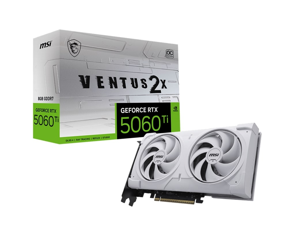 MSI GEFORCE RTX 5060 TI 8G VENTUS 2X OC WHITE PLUS - 1. Görsel
