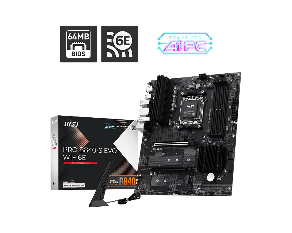 MSI PRO B840-S EVO WIFI6E GAMING ANAKART - 2. Görsel