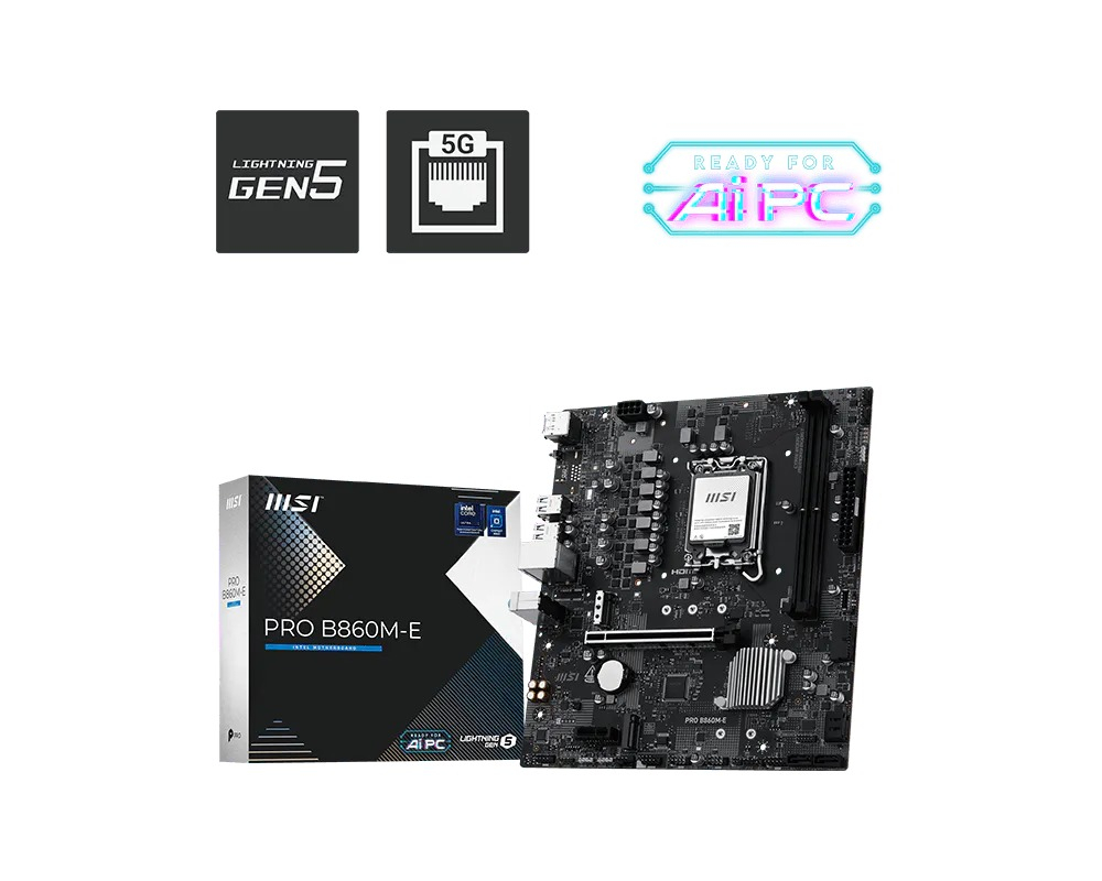 MSI PRO B860M-E DDR5 6400MHz(OC) 1851P mATX - 1. Görsel