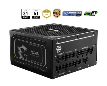 MSI MAG A1000GL PCIE5 II 1000W 80+ GOLD SİYAH FULL MODULER GÜÇ KAYNAĞI