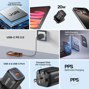 UNITEK 20W HIZLI SARJ CIHAZI (P1128ABK01-EU)