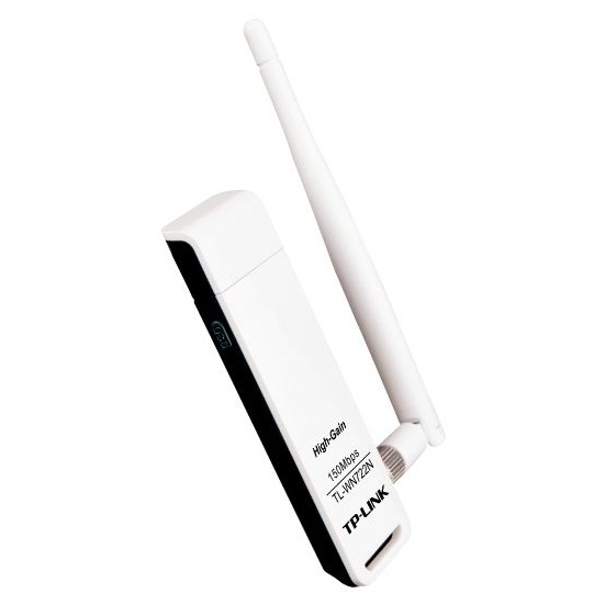 TP-LINK TL-WN722N 150Mbps KABLOSUZ USB ANTENLİ ADAPTÖR - 1. Görsel