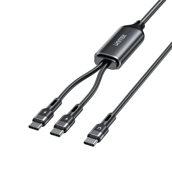 UNITEK 2in1 TYPE-C HIZLI ŞARJ KABLO (C14146ABK01-1.8M) - 3. Görsel
