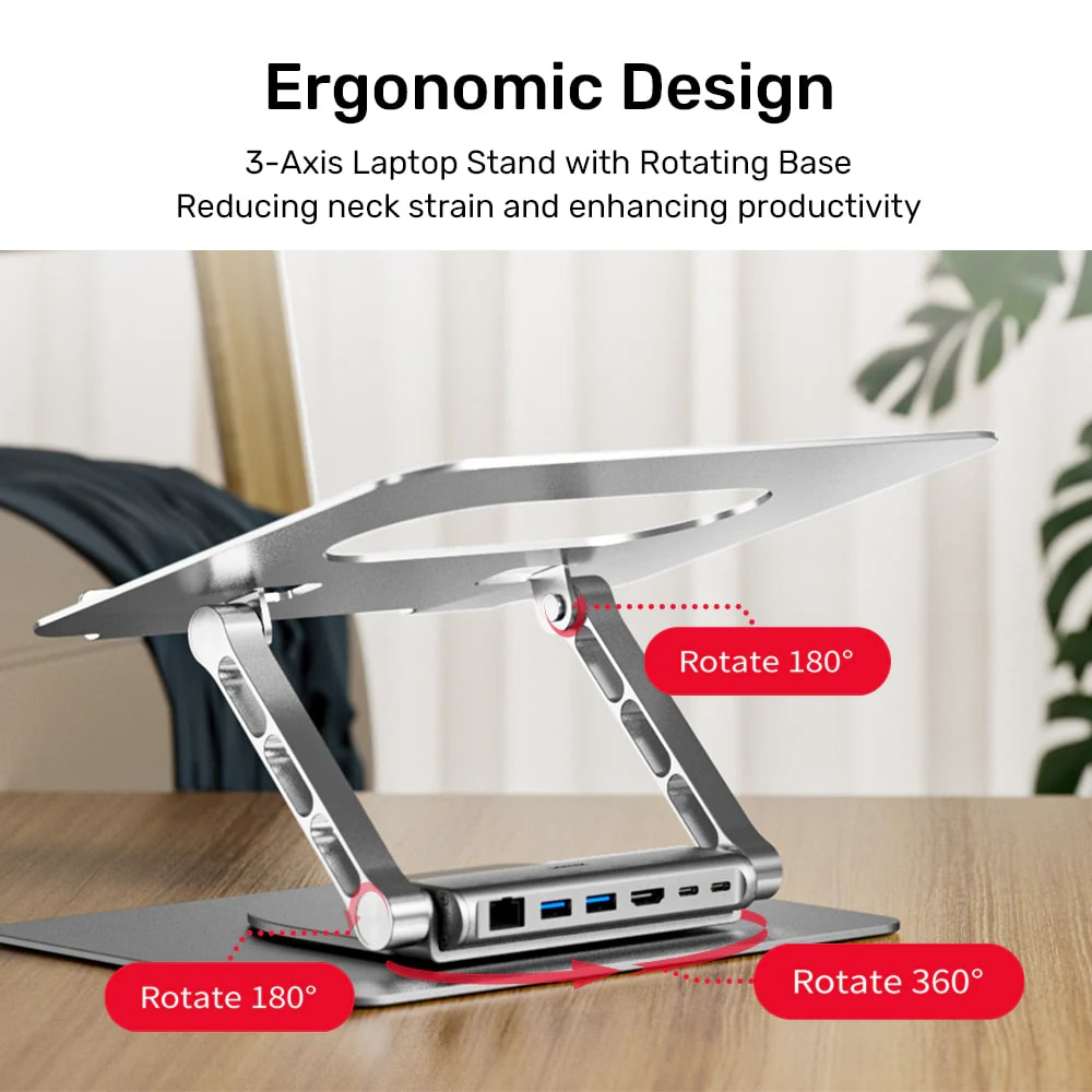UNITEK 360D METAL 15.6” NOTEBOOK STAND 5in1 D1109B - 2. Görsel
