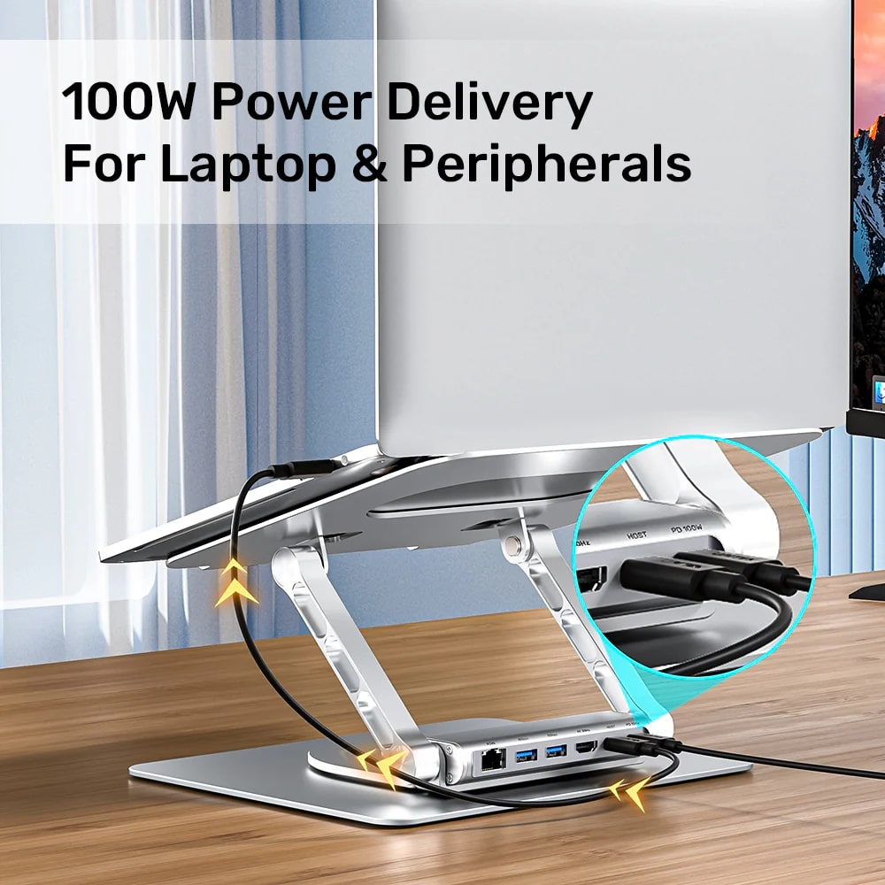 UNITEK 360D METAL 15.6” NOTEBOOK STAND 5in1 D1109B - 7. Görsel