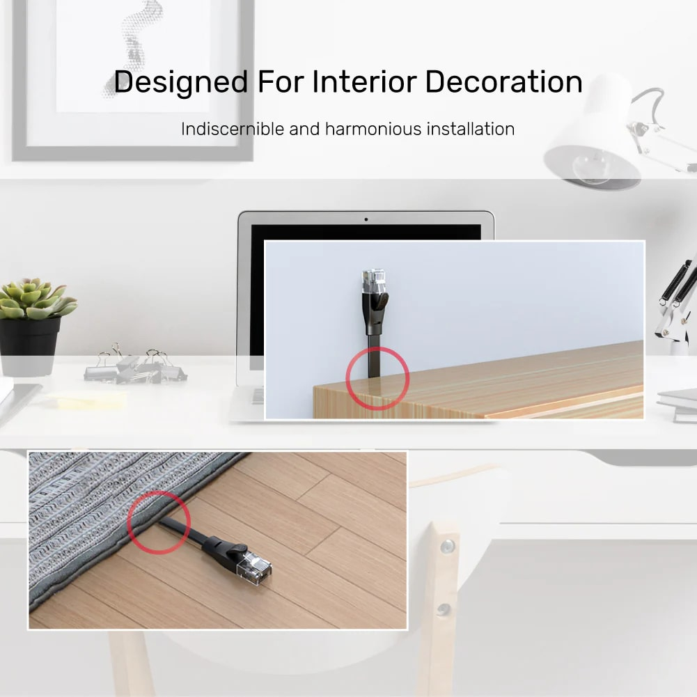 UNITEK CAT6 PATCH KABLO 15MT FLAT (C1814GBK) - 4. Görsel