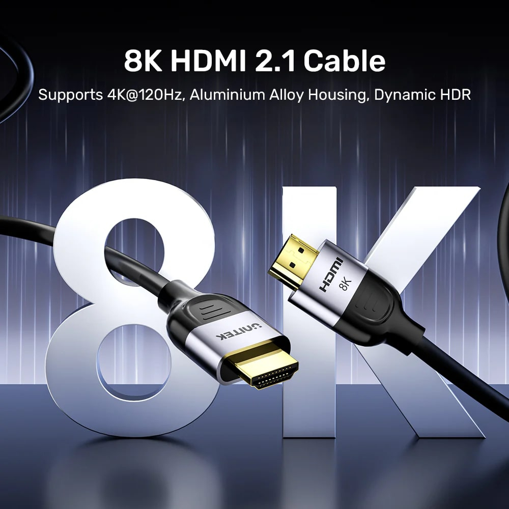 UNITEK HDMI2.1 KABLO 3MT 8K&60Hz (C11086GY01-3M) - 2. Görsel